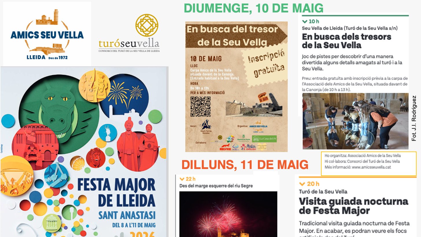 La Festa Major 2026 també es viu a la Seu Vella: vine a participar amb nosaltres